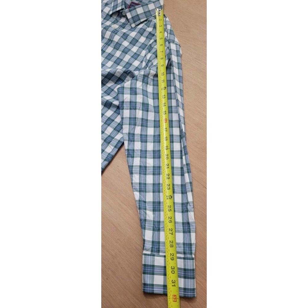 UNTUCKit Green Plaid Button Up Long Sleeve Shirt Size XL Men's Nylon Blend - Picture 8 of 9